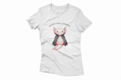 Halloween Axolotl Dracula Vampire Fangs Cape PNG Uparupa Product Image 2