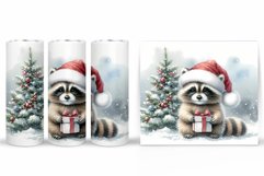 Christmas Raccoon Tumbler. Christmas Tumbler Sublimation Product Image 2