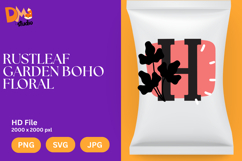 Rustleaf Garden Boho Floral Monogram Product Image 1