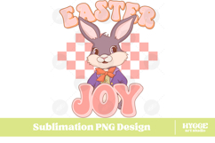 Easter Bunny Sublimation PNG Chick Farm Hip Hop Spring Joy Product Image 1
