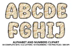 Safari Alphabet PNG - Letters & Numbers Clipart 300 DPI Product Image 2