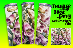 20oz Tumbler Wrap for Personalization , Flowers Product Image 1