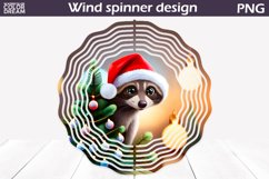 Raccoon Wind Spinner | Christmas Raccoon Wind Spinner Product Image 1