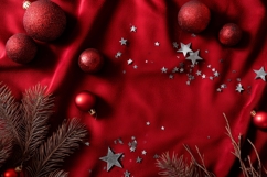 Red Christmas Background, Christmas Red Balls Background PNG Product Image 1