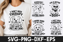 Funny Dog SVG | Cute Dog Quotes PNG DXF EPS Cricut Cut File Product Image 1
