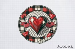 Red Black Glitter Plaid Clipart PNG Product Image 1
