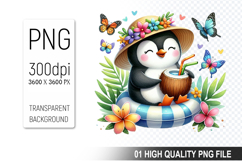 Summer Animals Clipart PNG Bundle, Tropical Summer Animals Product Image 15