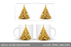 Christmas Tree Mug Design. Christmas Tree Mug Sublimation Product Image 1