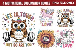 Motivational Sublimation Quotes Clipart PNG Product Image 1