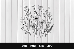 Rustic Flower SVG PNG Product Image 1