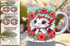 Creative 11oz Mug Wrap Png Artwork , Dragon Product Image 1