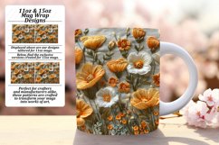 Whimsical Flower Embroidery Mug Design - Sublimation Product Image 1