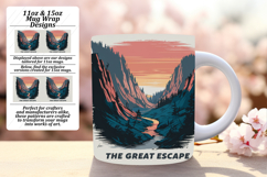 Sublime 11oz Mug Wrap Png Artwork , Adventure Product Image 1