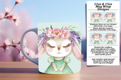 RADIANT 15oz Mug Wrap PNG Design , Cute Bunny Product Image 1