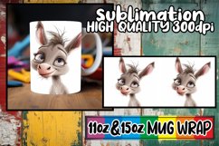 Vibrant Watercolor Animals 11oz Mug Wrap Product Image 1