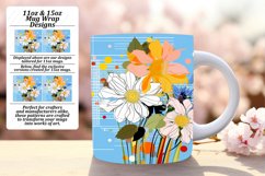Floral Art Sublimation Mug Design - 11oz &amp; 15oz Product Image 1