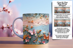 PLAYFUL PNG for 15oz Mug Wrap , 3D Flower Product Image 1