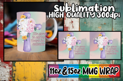 Pure elegance sublimation 11oz 15oz mug wrap, Cross Product Image 1