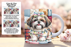 Sweet 15oz Mug Wrap Png Design , Holiday Pets Product Image 1