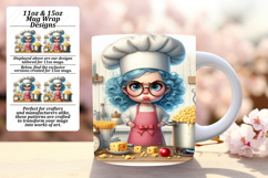 Elegant 15oz Mug Wrap Png Design , Girl Grumpy Product Image 1