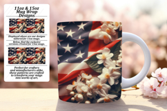 Artistic 11oz Mug Wrap Png Template , USA Flag Product Image 1