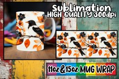 Serene sunsets 11oz 15oz sublimation wrap, 3D Bird Product Image 1