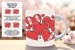 Heart Pattern Mug Wrap Sublimation Design 11oz 15oz Product Image 1