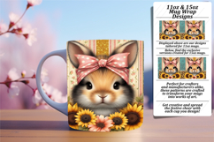 Elegant 11oz Mug Wrap Png Design , Cute Animals Product Image 1