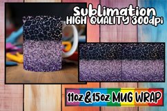 Glittery Oasis: Leopard &amp; Floral Mug Design Product Image 1