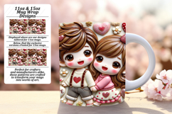 Elegant 11oz Mug Wrap Png Design , 3D Characters Product Image 1