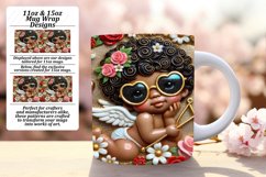 Charming 11oz Mug Wrap Png Artwork , 3D Cupid Product Image 1