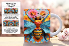 Buzzy Delight: Bee Sublimation Mug Wrap Product Image 1