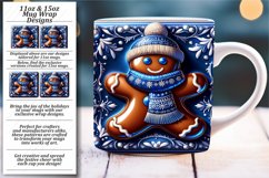 Glossy Elegance for the Holidays: 3D Christmas Mug Wrap Product Image 1