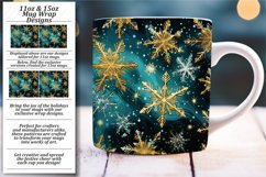 Gleaming Festive Frost: Snowflakes Mug Wrap Extravaganza Product Image 1