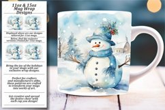 Joyful Xmas Mug Wrap: Snowman Sublimation Product Image 1