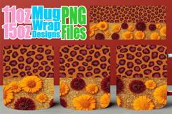 Sunny outlook 11oz 15oz mug wrap, Leopard Prints Product Image 1