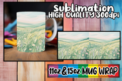 Joyful vibes sublimation mug wrap, Spring Product Image 1