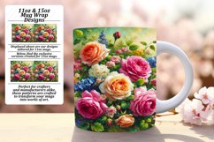 Chic 15oz Mug Wrap Png Design , Flower Product Image 1