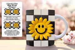 Retro Chessboard Pattern Mug Wrap Vintage Vibe 11oz/15oz Product Image 1