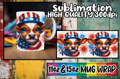 Wholesome joys 11oz 15oz mug wrap, USA Animals Product Image 1