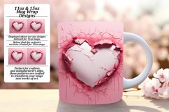3D Love Heart Mug Sublimation Product Image 1