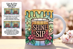 Chic 11oz Mug Wrap Png Design , Holiday Product Image 1