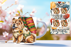 Lovely 15oz Mug Wrap Png Artwork , Cute Dog Product Image 1