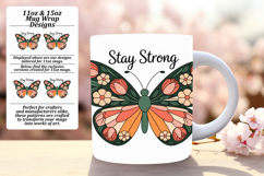 Dynamic 11oz Mug Wrap Png Design , Butterfly Product Image 1