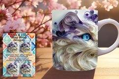 Purr-fect Paradise: 3D Cat Mug Wrap - Sublimation 11oz/15oz Product Image 1