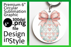 Gorgeous Keychain Circle Design PNG , Easter Egg Product Image 1