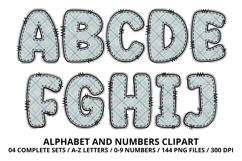 Blue Baby Shower Alphabet Clipart PNG 300 DPI Product Image 2