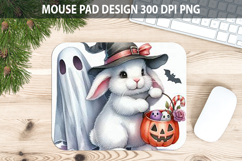 Watercolor Bunny Mouse pad Sublimation - Animal PNG Design Product Image 1