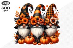 Halloween Gnomes Sublimation - Clipart PNG Design Product Image 1