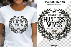 Deserted Hunter's Wifes Sublimation PNG Deer Antlers Camo Product Image 1